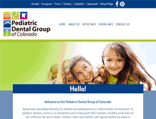 Tablet Screenshot of pediatricdentalgroupco.com
